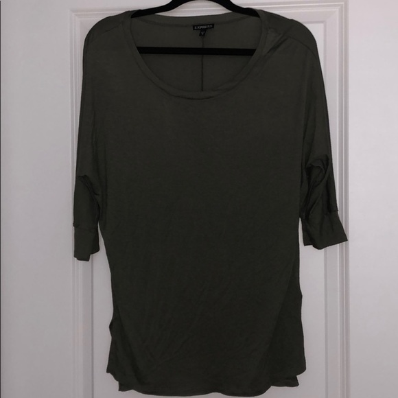 Express Tops - Green 3/4 sleeve